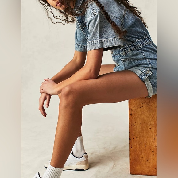 FREE PEOPLE Marci Cuffed Shortalls Coverall Romper in Marrakesh Size XL NWT - Picture 4 of 8